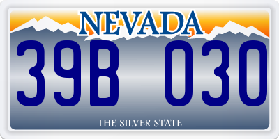 NV license plate 39B030