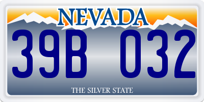 NV license plate 39B032