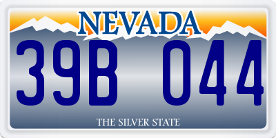 NV license plate 39B044