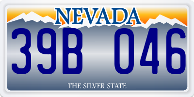 NV license plate 39B046