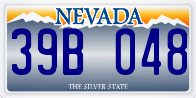 NV license plate 39B048