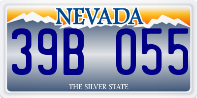NV license plate 39B055