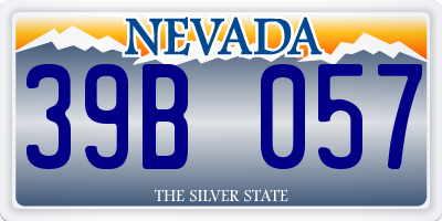 NV license plate 39B057