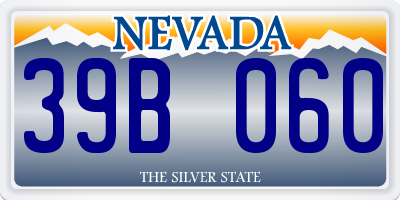 NV license plate 39B060