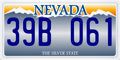 NV license plate 39B061