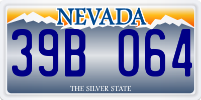 NV license plate 39B064