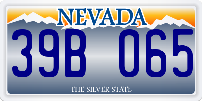 NV license plate 39B065