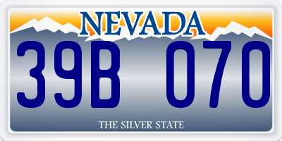 NV license plate 39B070