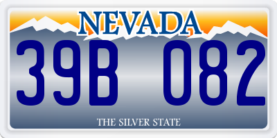 NV license plate 39B082