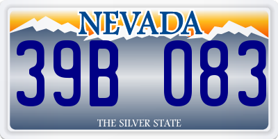 NV license plate 39B083