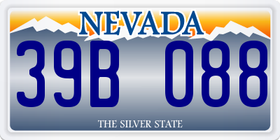 NV license plate 39B088