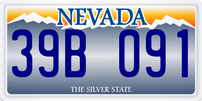 NV license plate 39B091