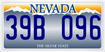NV license plate 39B096
