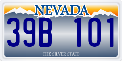 NV license plate 39B101