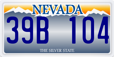 NV license plate 39B104
