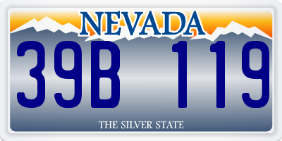 NV license plate 39B119