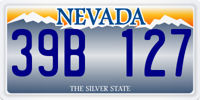 NV license plate 39B127