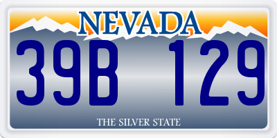 NV license plate 39B129