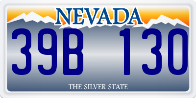 NV license plate 39B130
