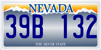 NV license plate 39B132
