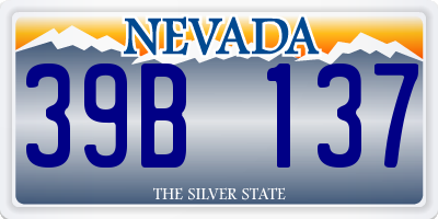 NV license plate 39B137
