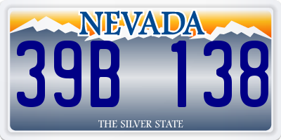 NV license plate 39B138