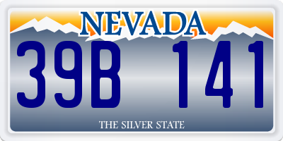 NV license plate 39B141