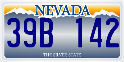 NV license plate 39B142