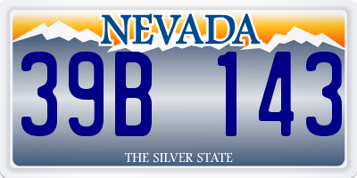 NV license plate 39B143