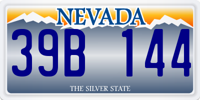 NV license plate 39B144