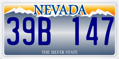 NV license plate 39B147