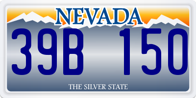 NV license plate 39B150