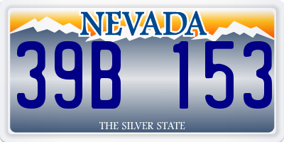NV license plate 39B153