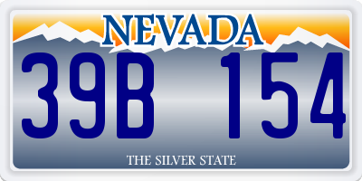 NV license plate 39B154