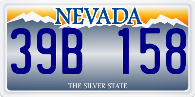 NV license plate 39B158