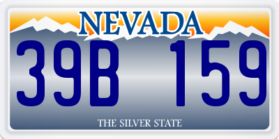 NV license plate 39B159