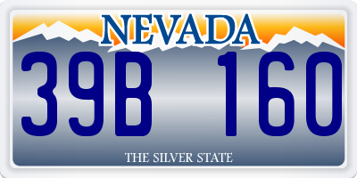 NV license plate 39B160