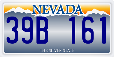 NV license plate 39B161