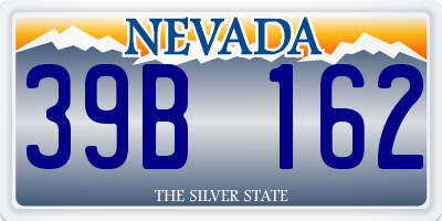 NV license plate 39B162