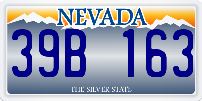 NV license plate 39B163