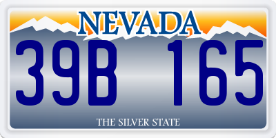 NV license plate 39B165