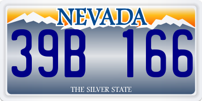 NV license plate 39B166