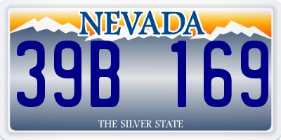 NV license plate 39B169