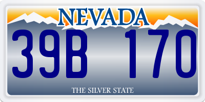 NV license plate 39B170