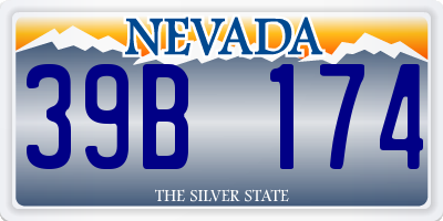 NV license plate 39B174