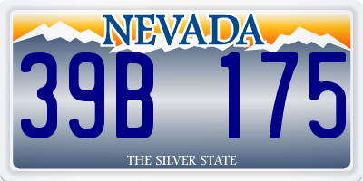 NV license plate 39B175