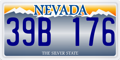 NV license plate 39B176