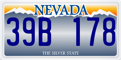 NV license plate 39B178
