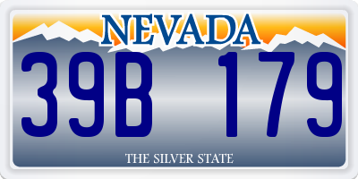 NV license plate 39B179