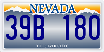 NV license plate 39B180